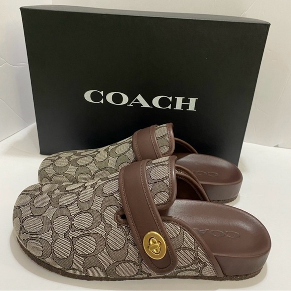🚨‼️SOLD ‼️🚨COACH⭐️ NWT✨ MENS SIGNATURE CLOGS🏷️SIZE 10 - Picture 3 of 9